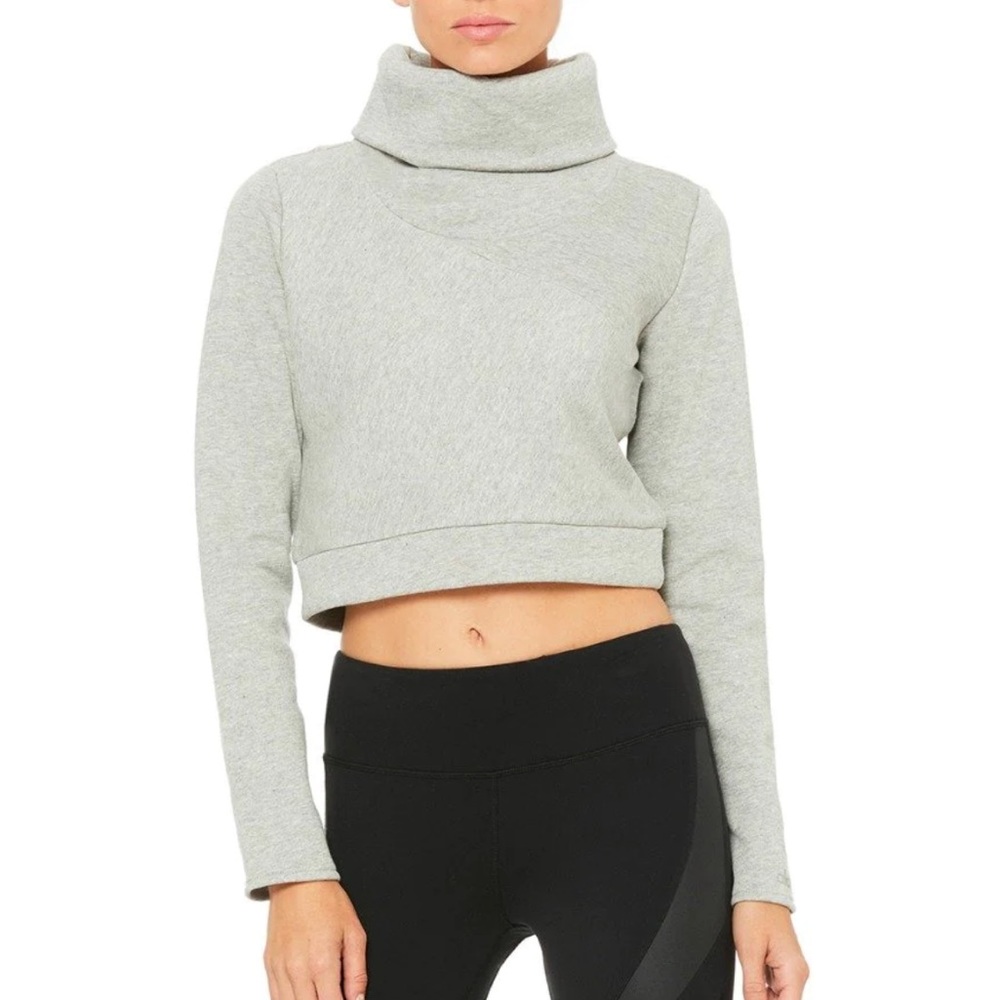 ALO Yoga Soleil Long Sleeve Turtleneck Cropped Top